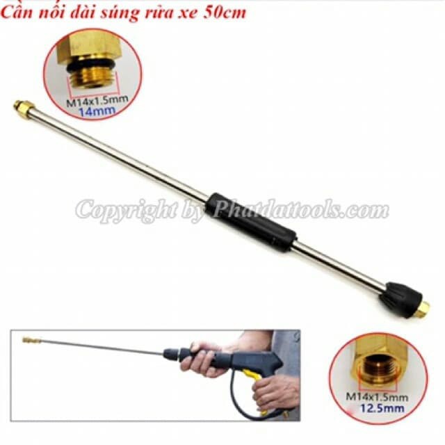 Cần Nối Súng Rửa Xe Cao Áp 30cm- 50cm cao cấp