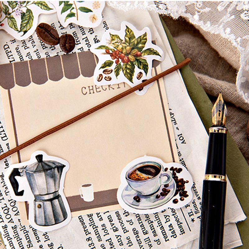 Bộ 46 sticker dễ thương với nhiều hoa văn trang trí