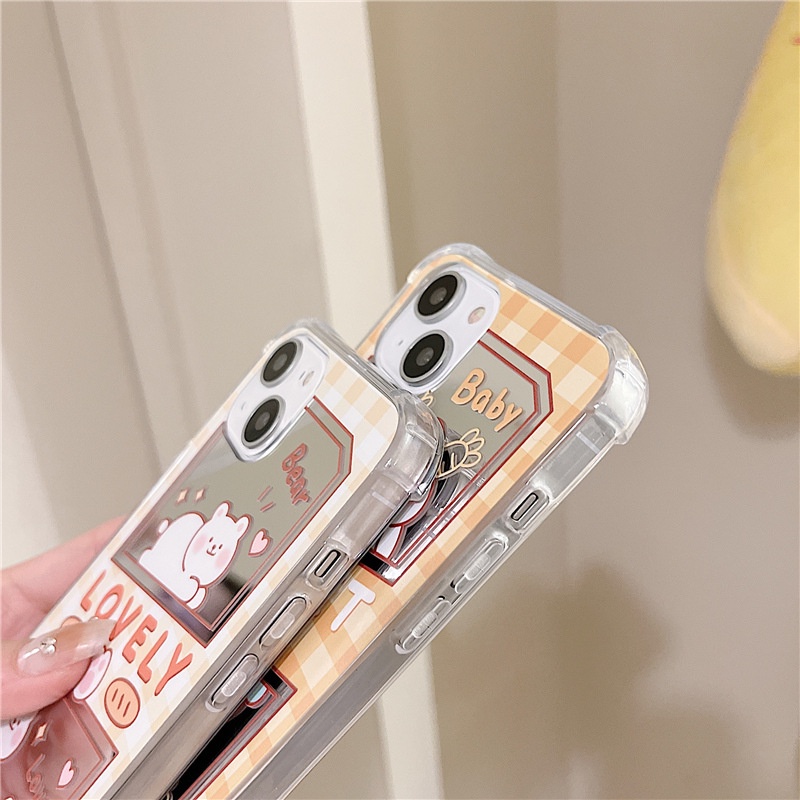 Ốp lưng iphone Ốp Điện Thoại Mặt Gương Trang Điểm Chống Sốc Cho Apple iPhone6/7/8Plus 14proMax XR 11/12 Pro 13Pro Max Dinuo case