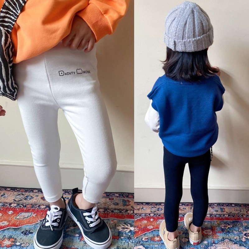 Quần legging cotton mềm co giãn thời trang xuân thu cho bé gái