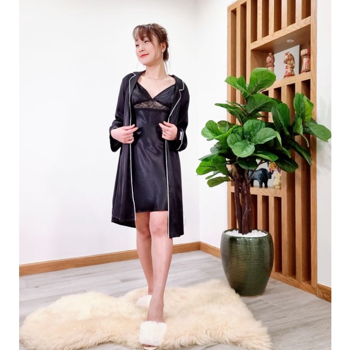 Áo choàng ngủ Kimono Lụa IK 0159 Giá 598.000đ