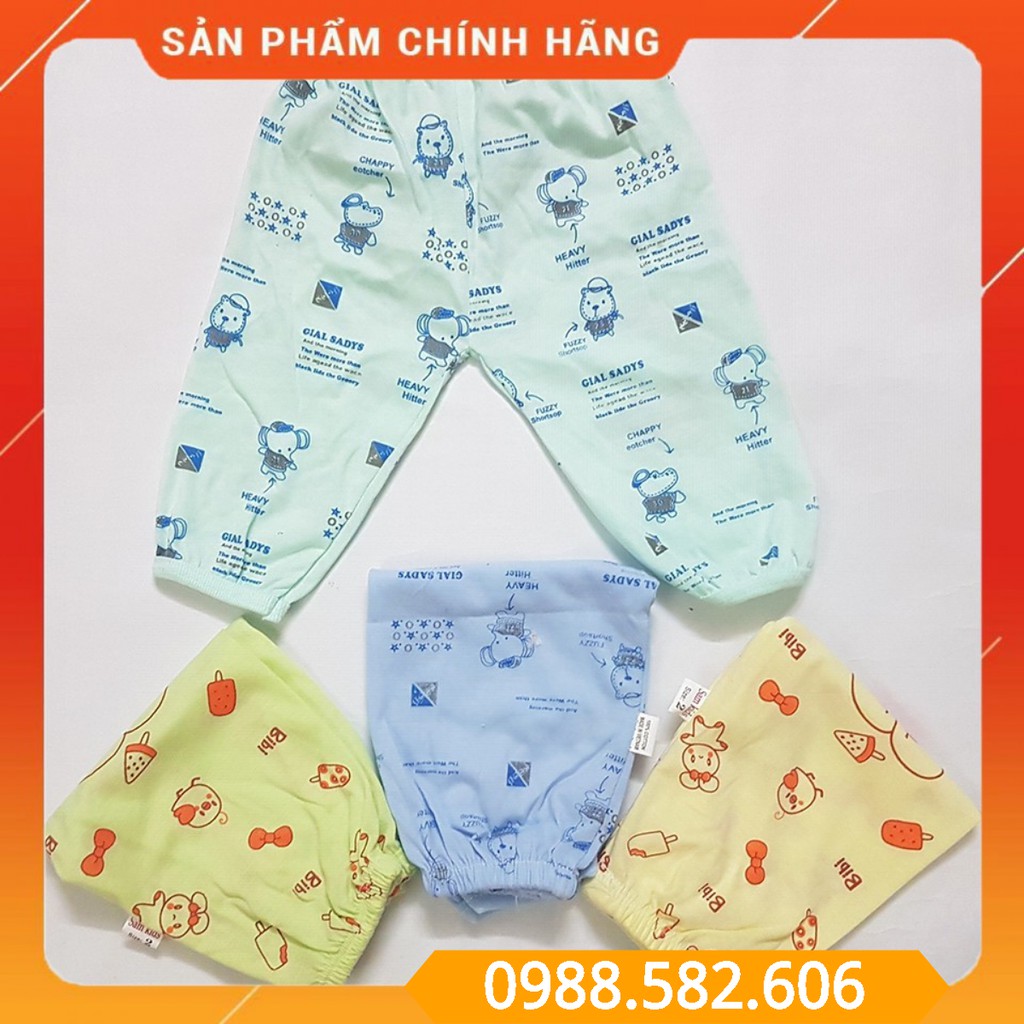 Quần Dài Sơ Sinh In Hình Gấu Đáng Yêu Cho Bé