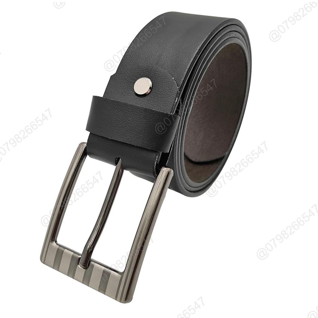 Thắt lưng nam cao cấp da PU DHM-164 | Đầu khóa kim màu trắng bạc | Bảo hành 12 tháng
