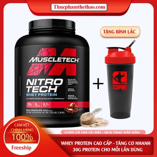 Sữa Tăng Cơ săn chắc Boby – Nitro Tech Hộp 4lbs (1.8Kg) – Nhiều Mùi – Hàng Chính Hãng Muscletech USA – [Kèm quà tặng]