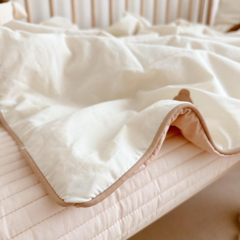 Chăn/ Áo gối cotton nguyên chất thân thiện với da in hình gấu cho trẻ em