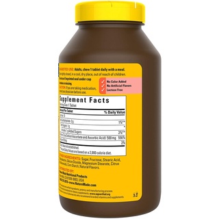 Viên Ngậm Vitamin C tăng đề kháng Nature Made Chewable C 500mg 150 viên