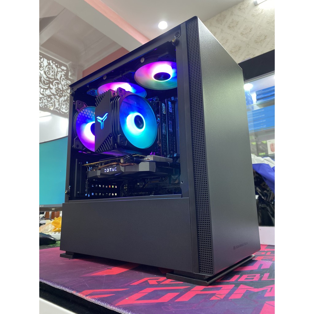 Bộ PC B460; i5 10400F: VGA 6G: Màn 27 inch cong 165Hz