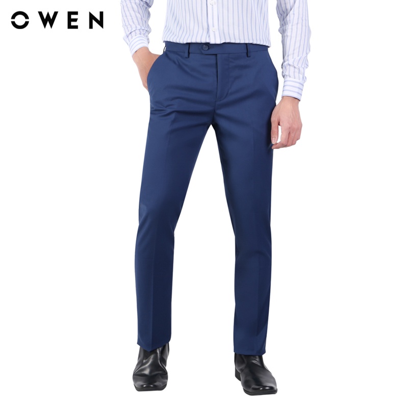 [Mã FATREND2810 giảm đến 30k tối đa 99k] Quần tây nam Owen Slim Fit màu Navy - QS22415