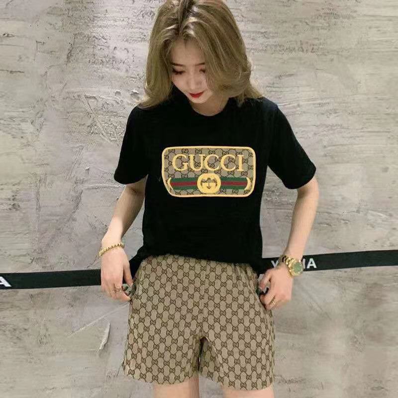 Set Áo Thun Cotton + Quần Sọt Thời Trang Đi Biển Cho Nữ