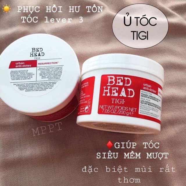 Ủ tóc Bed Head Tigi 200g suôn mượt phục hồi hư tổn