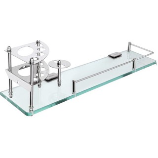 Kệ kiếng nhà tắm có ly INOX 304
