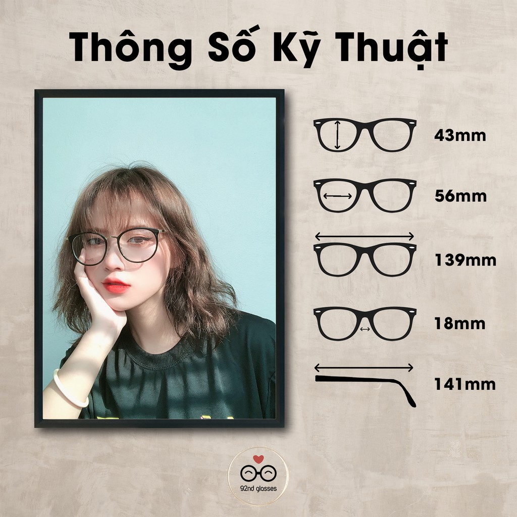 Gọng Kính Cận Nam Nữ Dáng Bầu Kim Loại Lani siêu đẹp 9225 - Lắp Mắt Cận Theo Yêu Cầu | BigBuy360 - bigbuy360.vn