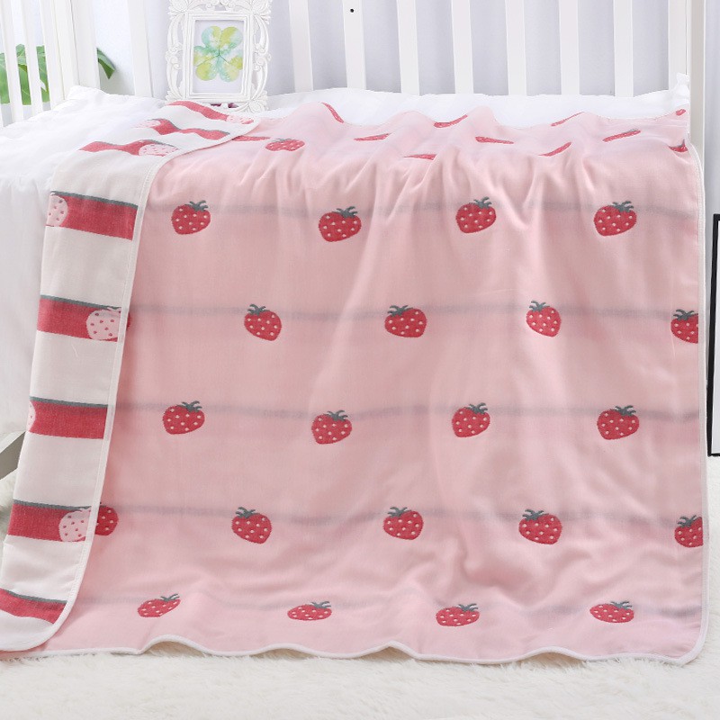 Chăn, Mền Cotton 6 lớp họa tiết xinh xắn cho bé (KT: 110 x 110cm)