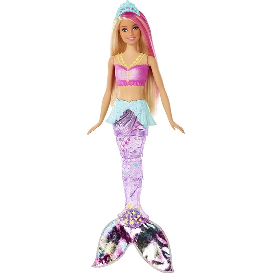 Barbie Dreamtopia Sparkle Lights Mermaid with Blonde & Pink Hair GFL82 Búp Bê barbie Nàng Tiên Cá Tóc Vàng Lấp Lánh gfl82
