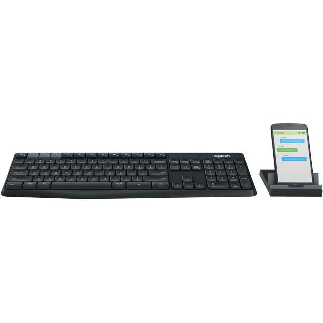 Bộ bàn phím không dây và giá đỡ Logitech K375S Multi-Device