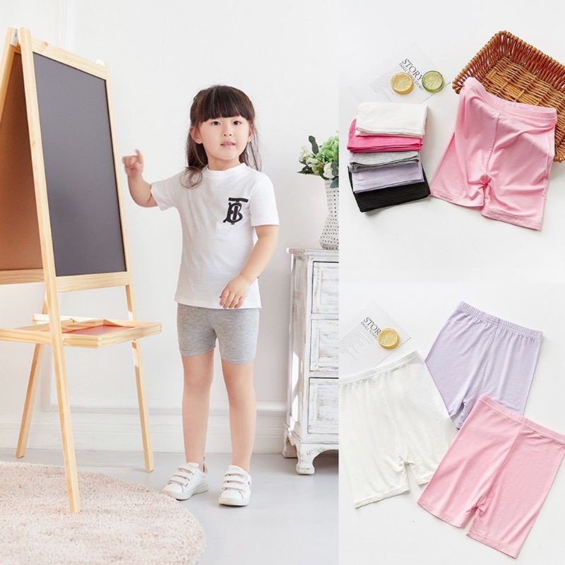 ( BEYE 059 ) Quần legging đùi trơn cho bé gái 7-17kg