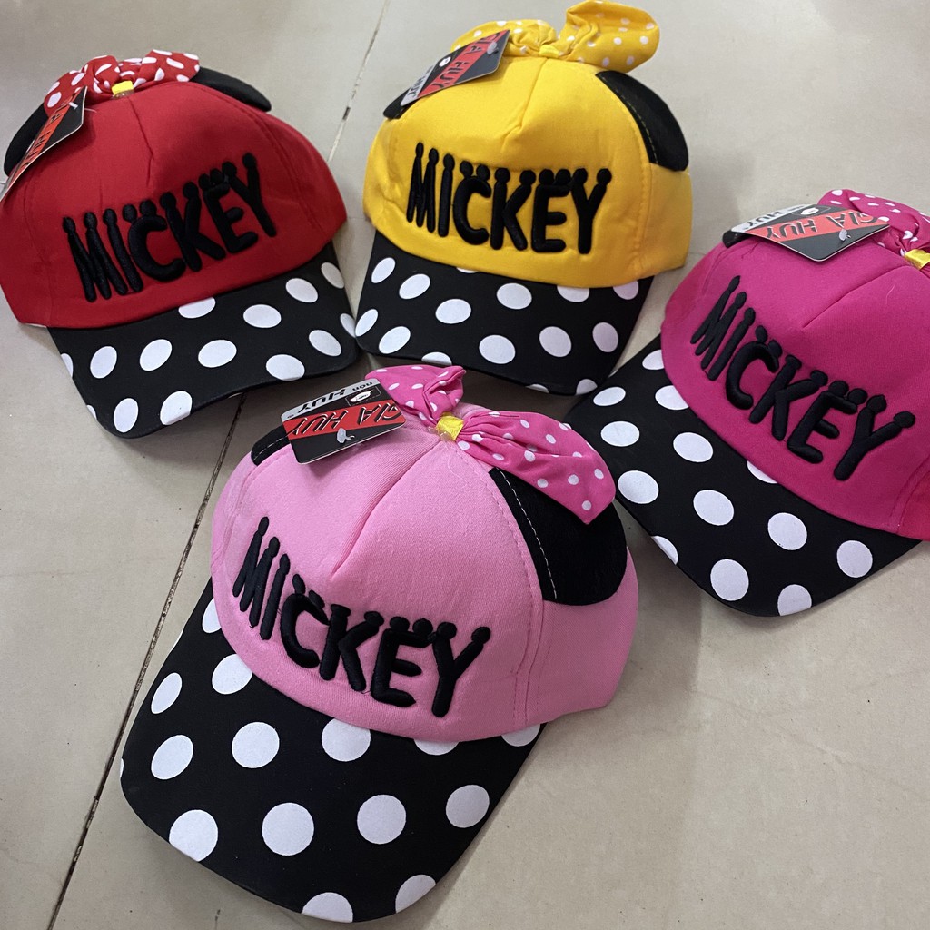 Nón kết MICKEY cho BÉ GÁI,nón lưỡi trai BÉ TRAI Mickey cho bé Yêu