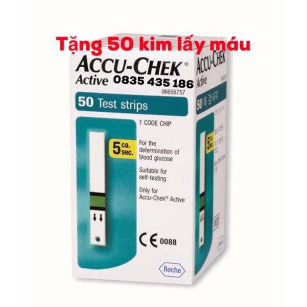 QUE THỬ ĐƯỜNG HUYẾT ACCU CHEK ACTIVE 50