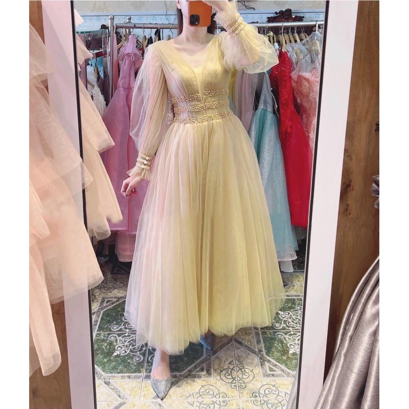 ĐẦM TIỂU THƯ TAY PHỒNG ĐÍNH NGỌC TRAI HACK EO CON KIẾN