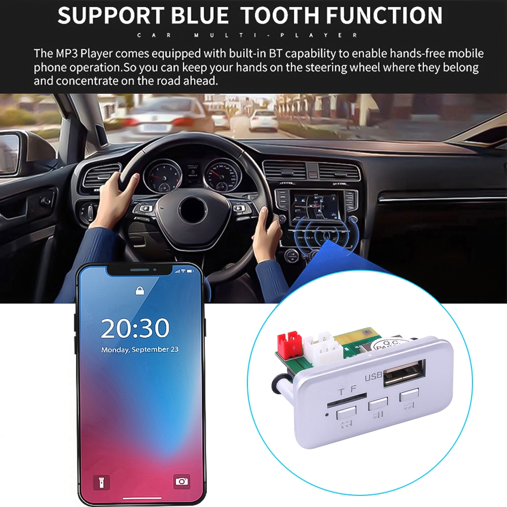 Bảng Mạch Giải Mã MP3 Bluetooth 5.0 KEBIDUMEI JQ-D038BT 12V Dành Cho Xe Hơi