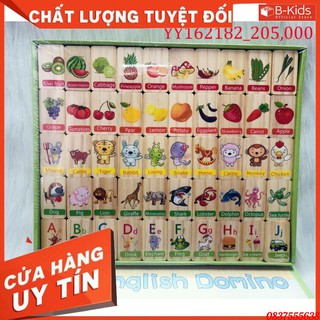 Đồ chơi gỗ Domino [HÀNG NHẬP KHẨU], [QUATEST 1 KIỂM ĐỊNH] An toàn, giúp bé phát triển não bộ sớm cho bé