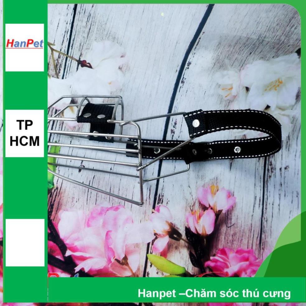 Hanpet.GV- Rọ mõm cho chó- Rọ mõm inox Bảo hành 12 tháng không gỉ sét 3 size tùy thuộc chu vi mõm