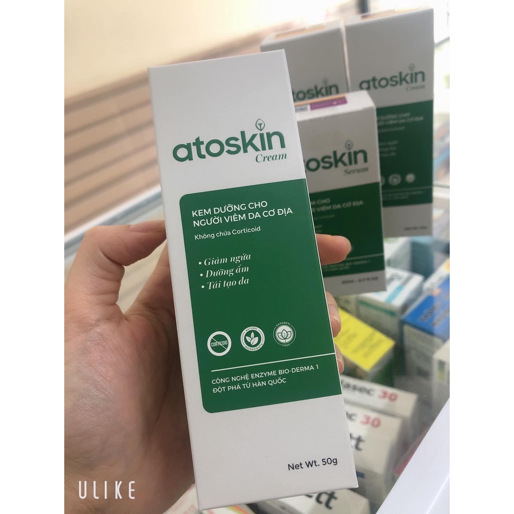 KEM DƯỠNG ẨM CHO NGƯỜI VIÊM DA CƠ ĐỊA ATOSKIN CREAM 50G CHÍNH HÃNG - 10663