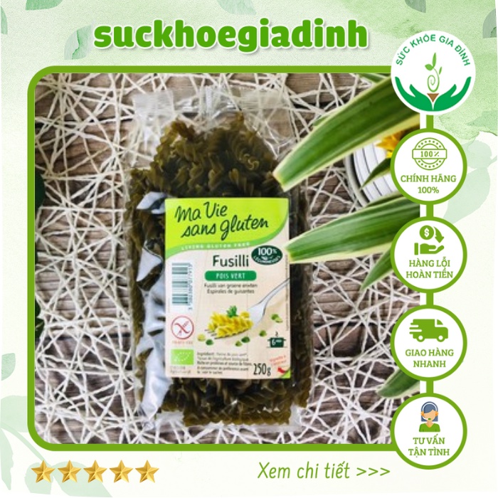 [date 5.2023] Nui Xoắn Đậu Xanh Hữu Cơ MVSG 250g