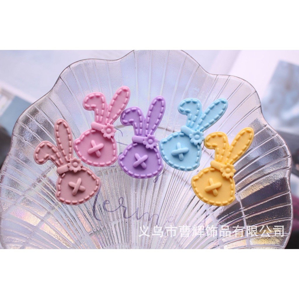 Charm (C123) slime/ Dụng Cụ Charm Trang Trí [Ko Keo &amp; Nút] Hình Gấu &amp; Thỏ