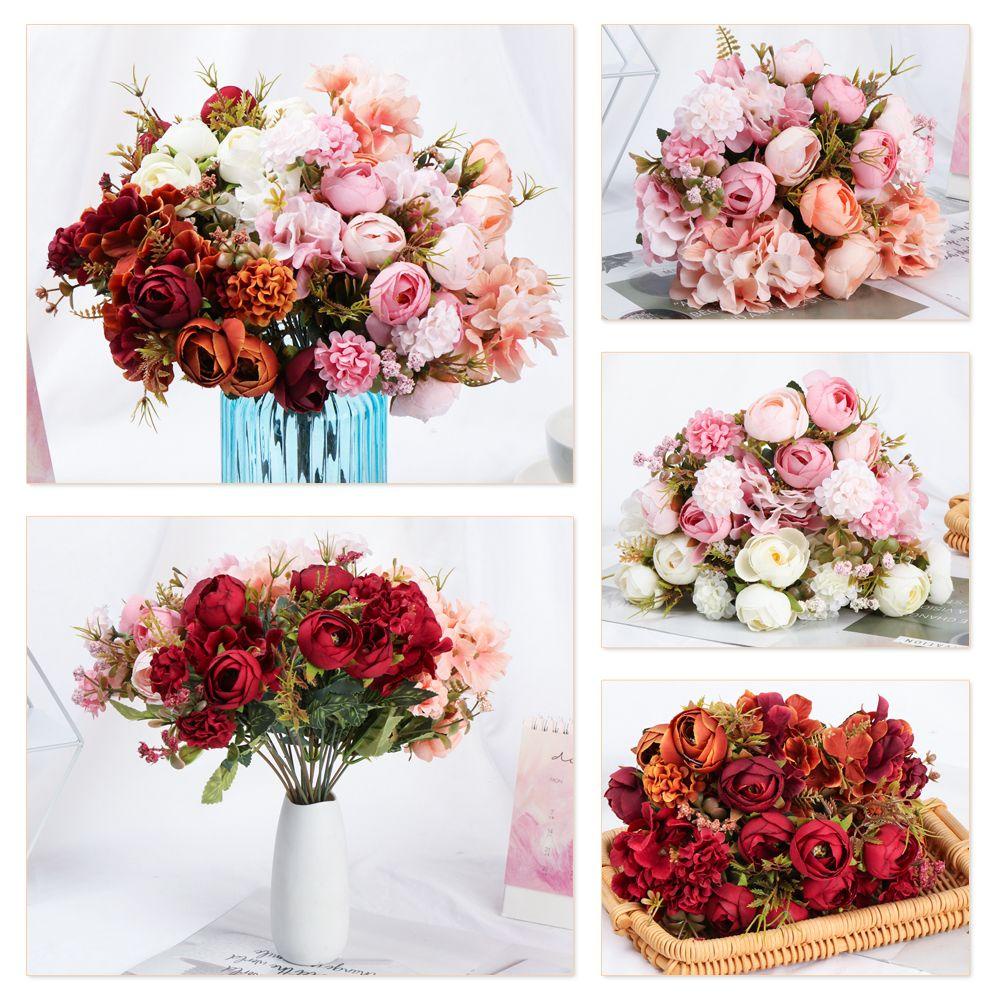 KUNHEV Hoa Mẫu Đơn Giả Trang Trí