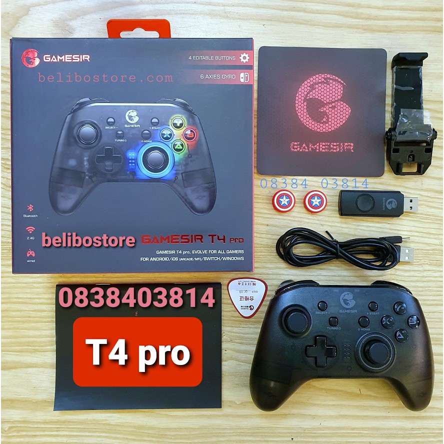 Tay cầm chơi game không dây đa năng T4 pro / T4 cho PC | IOS | Android | Switch