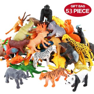 Set 53 mô hình động vật hoang dã rừng rậm mini