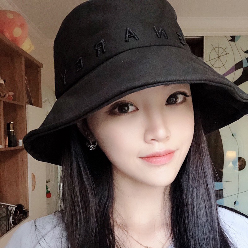 Nón Tai Bèo Chống Nắng Thêu Chữ Thời Trang Xu Hướng Nhật Hàn Cho Nữ