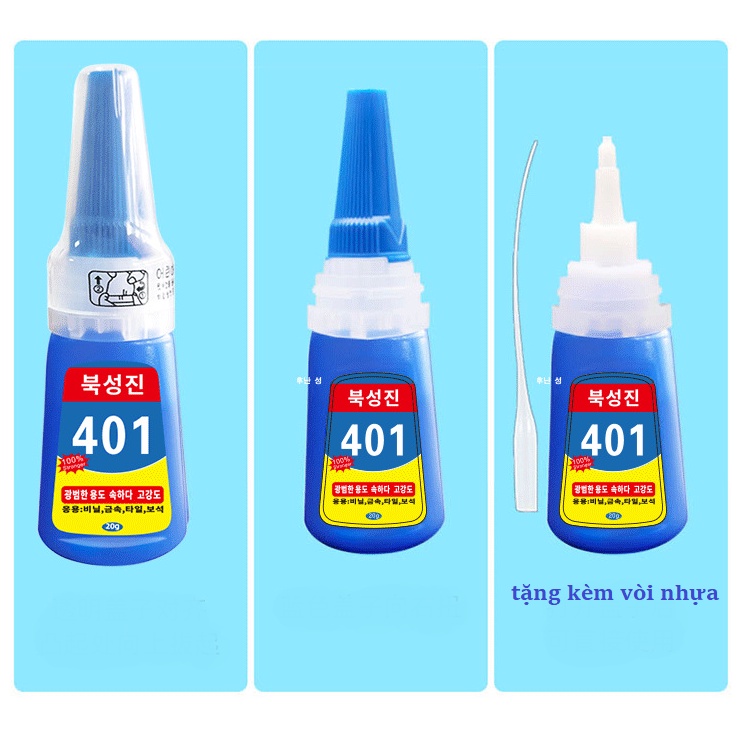 Keo 401 tuýp 15gr và 20gr nhập khẩu Hàn Quốc chuyên dụng dán giày, làm Jibbitz, DIY