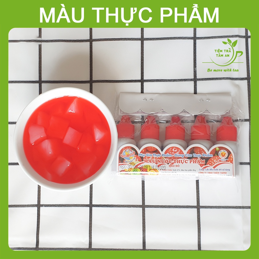 Màu thực phẩm Thiên Thành, màu nước thực phẩm Thiên Thành lọ 10 mL, phẩm màu - Tiệm Trà Tâm An