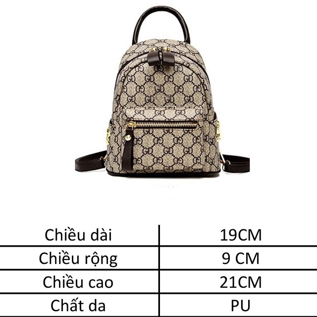 [RẺ NHẤT SHOPEE] Balo gucci nữ mini kiêm túi đeo chéo CG-450 , chất da mềm dữ fom cực tốt, chống nước, balo công sở