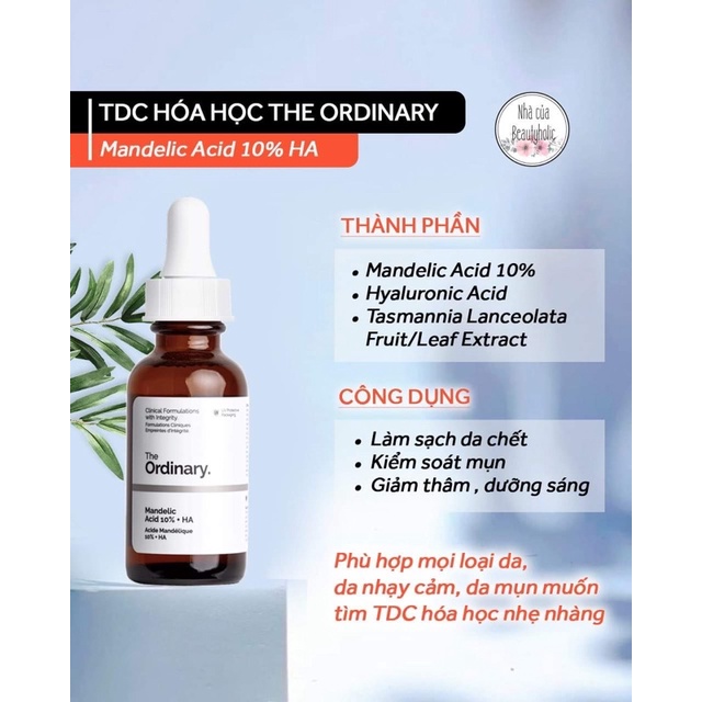 Tẩy da chết hóa học THE ORDINARY MANDELIC ACID 10% HA