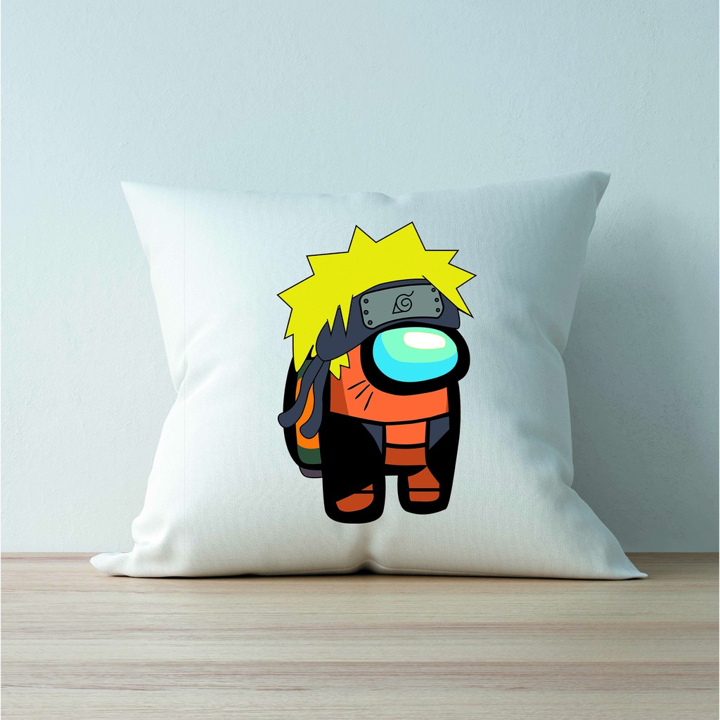 Gối IN HÌNH AMONG US NARUTO anime game chibi quà tặng dễ thương xinh xắn gồm cả vỏ và ruột