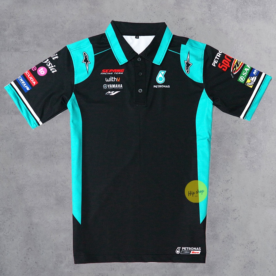 Áo thun nam tay ngắn có cổ Petronas Yamaha SRT in chuyển nhiệt cao cấp thể thao năng động