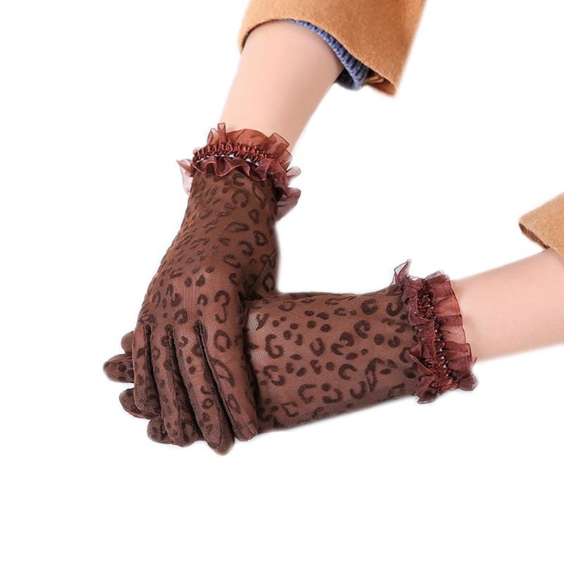 Găng Tay Ren Họa Tiết Da Báo Thời Trang Chất Lượng Cao