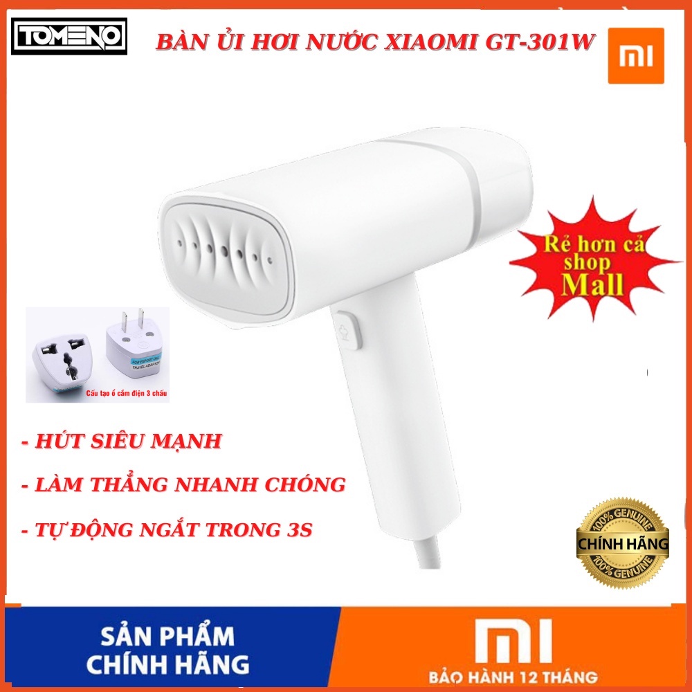 bàn là hơi nước xiaomi , Bàn ủi mini cầm tay , GT-301W , làm phẳng nhanh chóng , công suất lớn bảo hành 12T