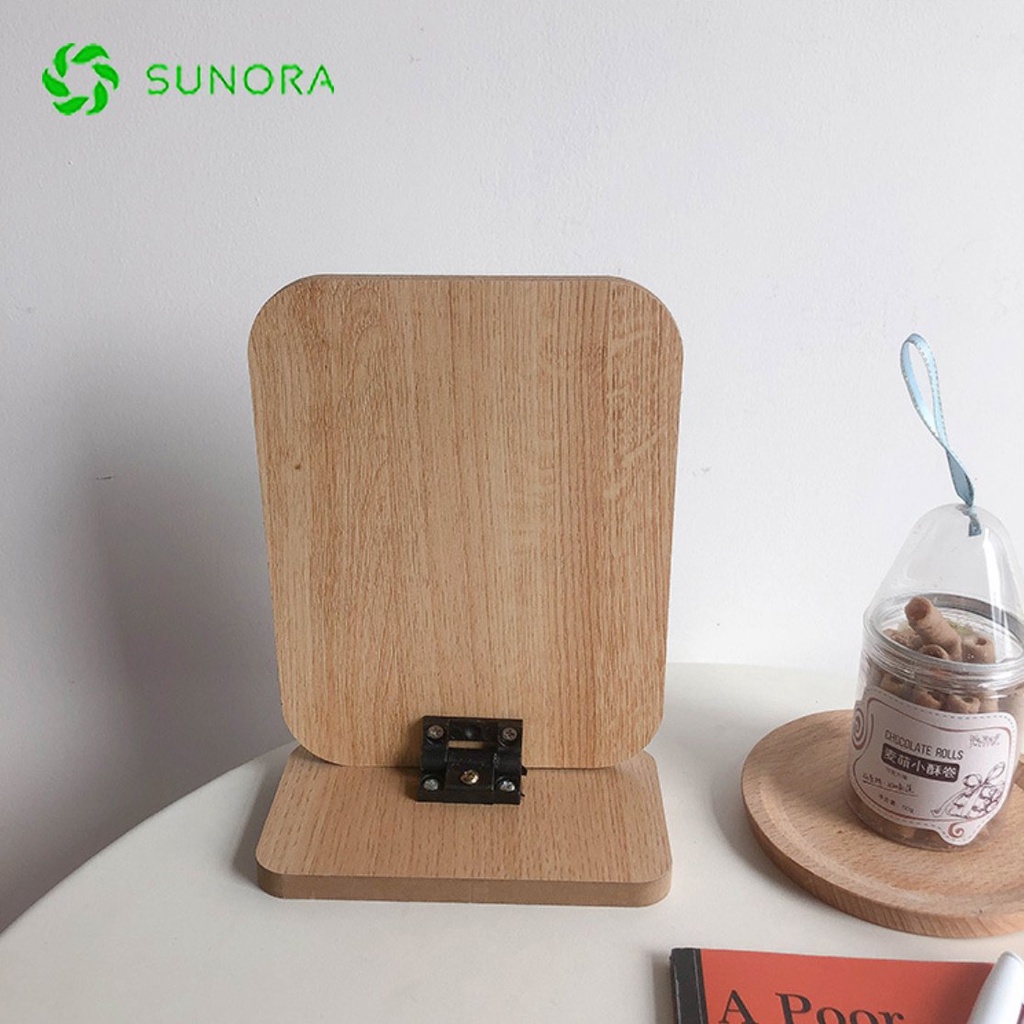Gương trang điểm để bàn gấp gọn đế gỗ sang trọng chắc chắn