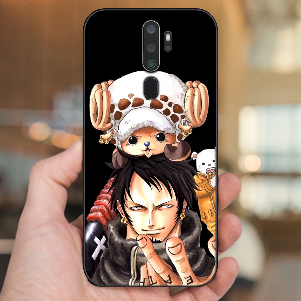 Ốp lưng Oppo A5 2020, A9 2020 viền đen in hình Law One Piece