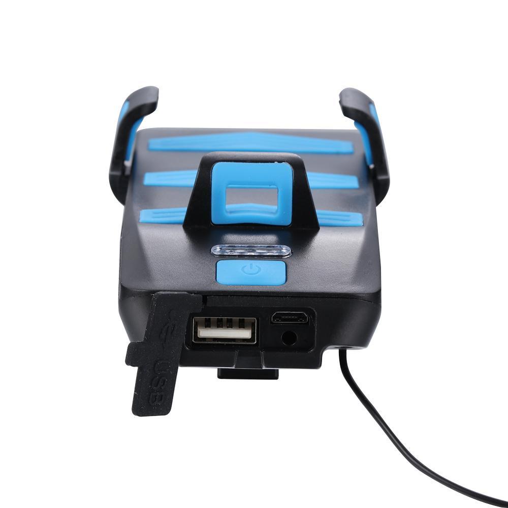 Giá Đỡ Điện Thoại Tích Hợp Đèn Pha 4 Trong 1 Đa Năng Chống Thấm Nước Dành Cho Xe Đạp