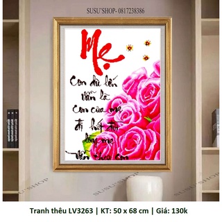 Tranh thêu chữ thập mẹ LV3263 (50 x 68 cm)