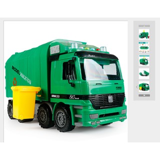 Mô hình xe chở rác đồ chơi xe chở rác xe mô trường tỉ lệ 1:10