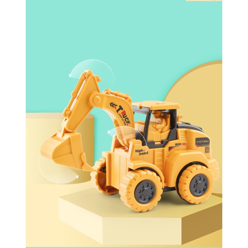 Đồ chơi chạy cót vui nhộn, thú vị máy xúc đáng yêu dễ thương, nhựa an toàn, nhấn là chạy - Đồ chơi trí tuệ