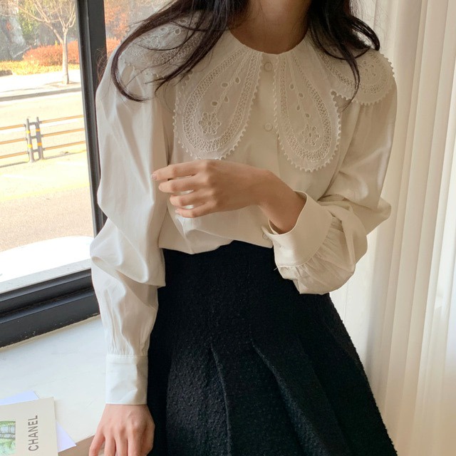 SUXI MỚI Áo sơ mi nữ tay dài phong cách Hàn Quốc dễ phối đồ