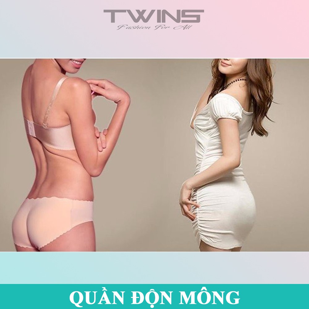 Quần lót nâng độn mông nữ tự nhiên su không đường may cao cấp định hình thông hơi cạp thấp size 45-60kg