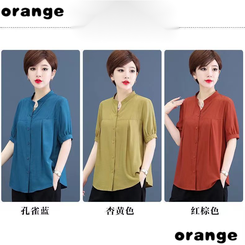 Áo Sơ Mi Chiffon Tay Ngắn Cổ Chữ V Phong Cách Thời Trang Mùa Hè Mới Cho Nữ